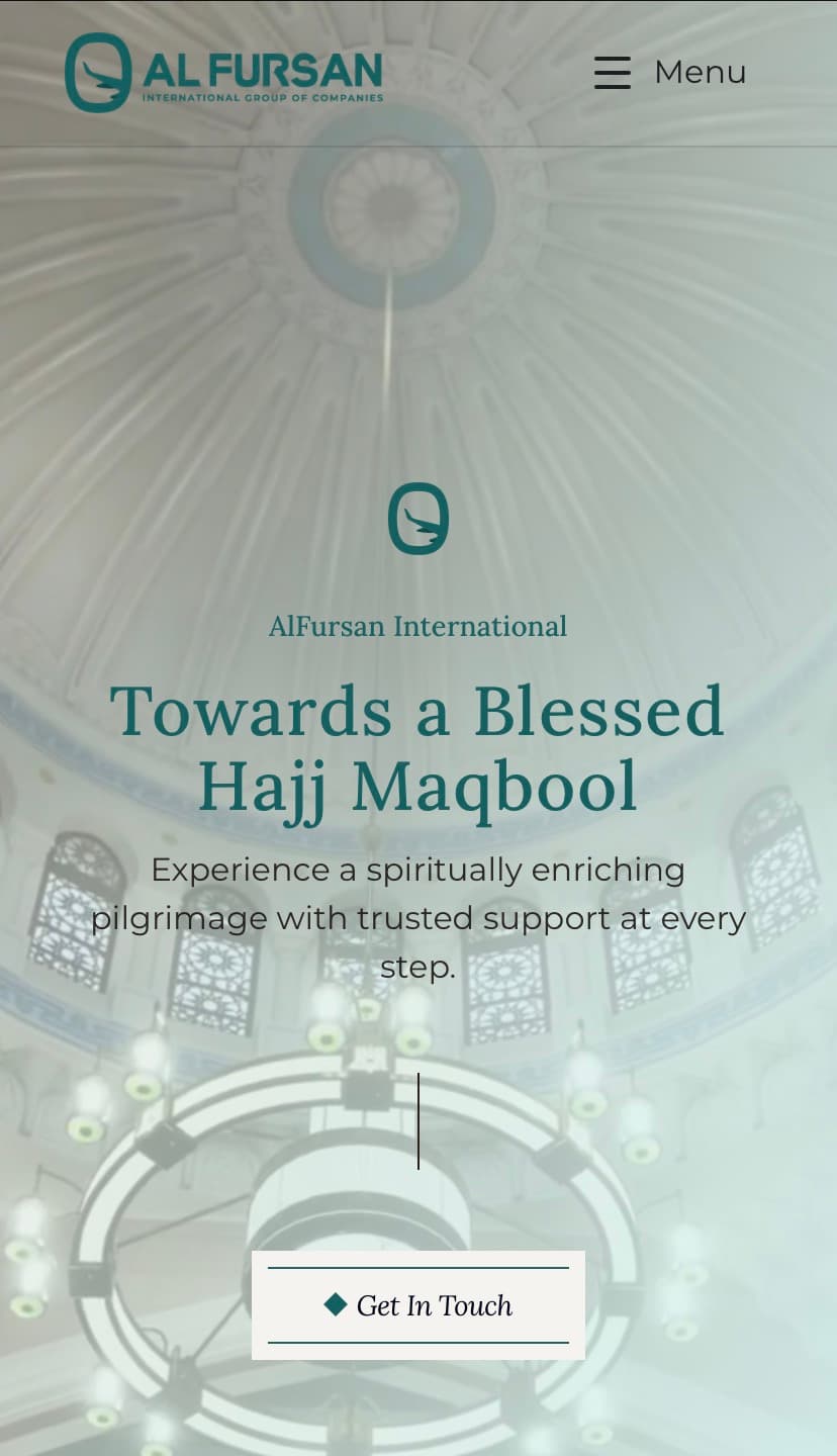 AlFursan International mobile responsive showcase